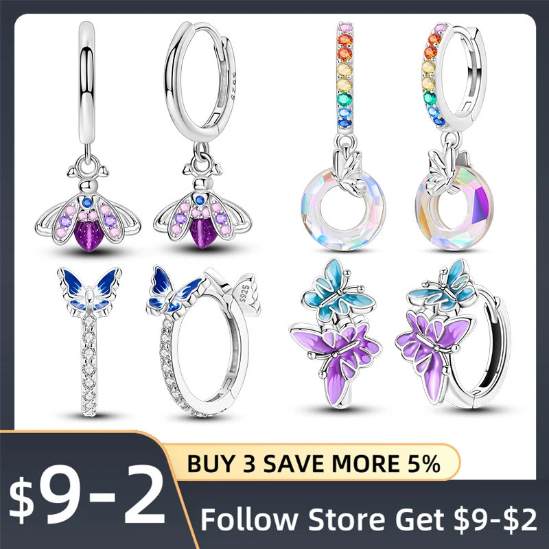 925 Sterling Silver Butterfly Clover Earrings Women Shiny Colorful Zirconia Star Earrings Fashion Jewelry
925 Sterling Silver Butterfly Clover Earrings Women Shiny Colorful Zirconia Star Earrings Fashion Jewelry