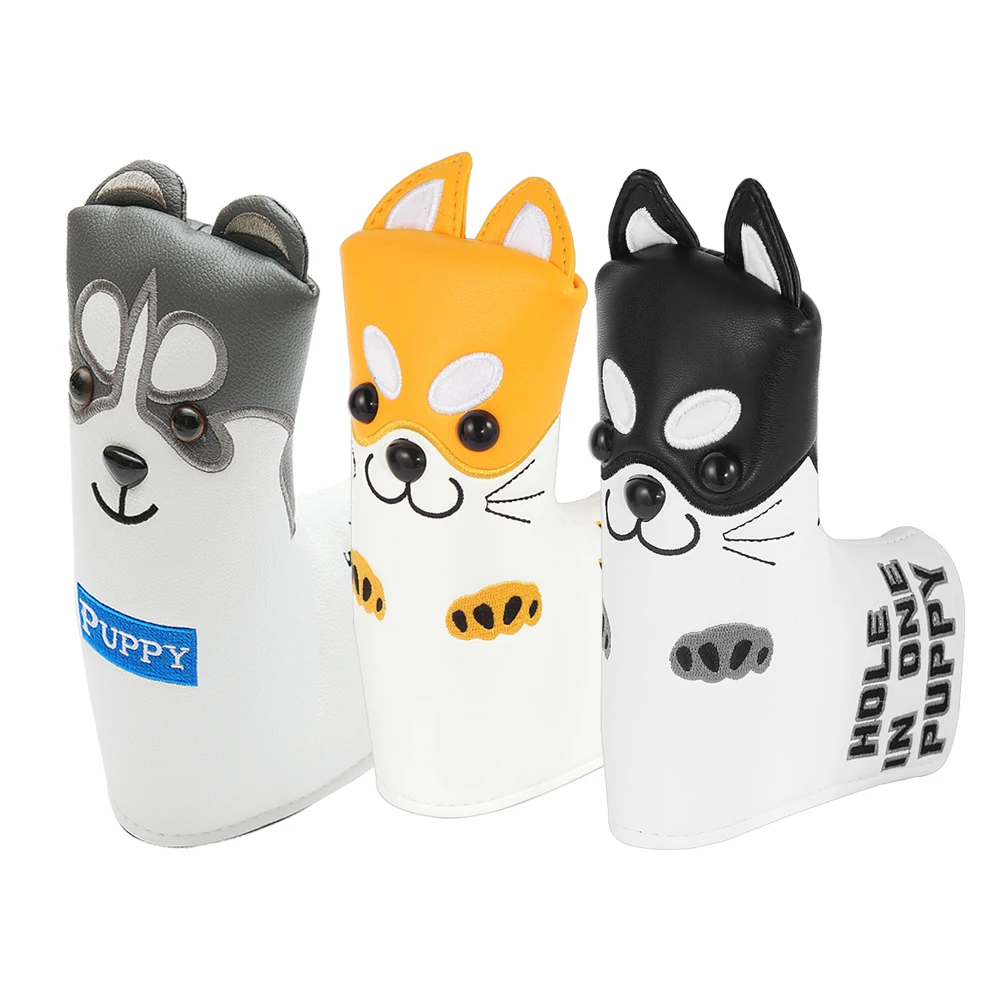 Synthetic Leather Cute Dog Magnetic Closure Golf Headcover Blade Mallet Putter Cover
Synthetic Leather Cute Dog Magnetic Closure Golf Headcover Blade Mallet Putter Cover