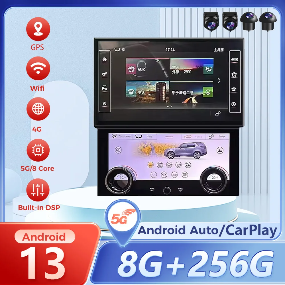 Android Auto 13.3 "+10.25 " Dual Screen Android13 For Land Rover Discovery5 2017-2020 Car Radio Carplay Head Unit GPS Navigation
Android Auto 13.3 "+10.25 " Dual Screen Android13 For Land Rover Discovery5 2017-2020 Car Radio Carplay Head Unit GPS Navigation