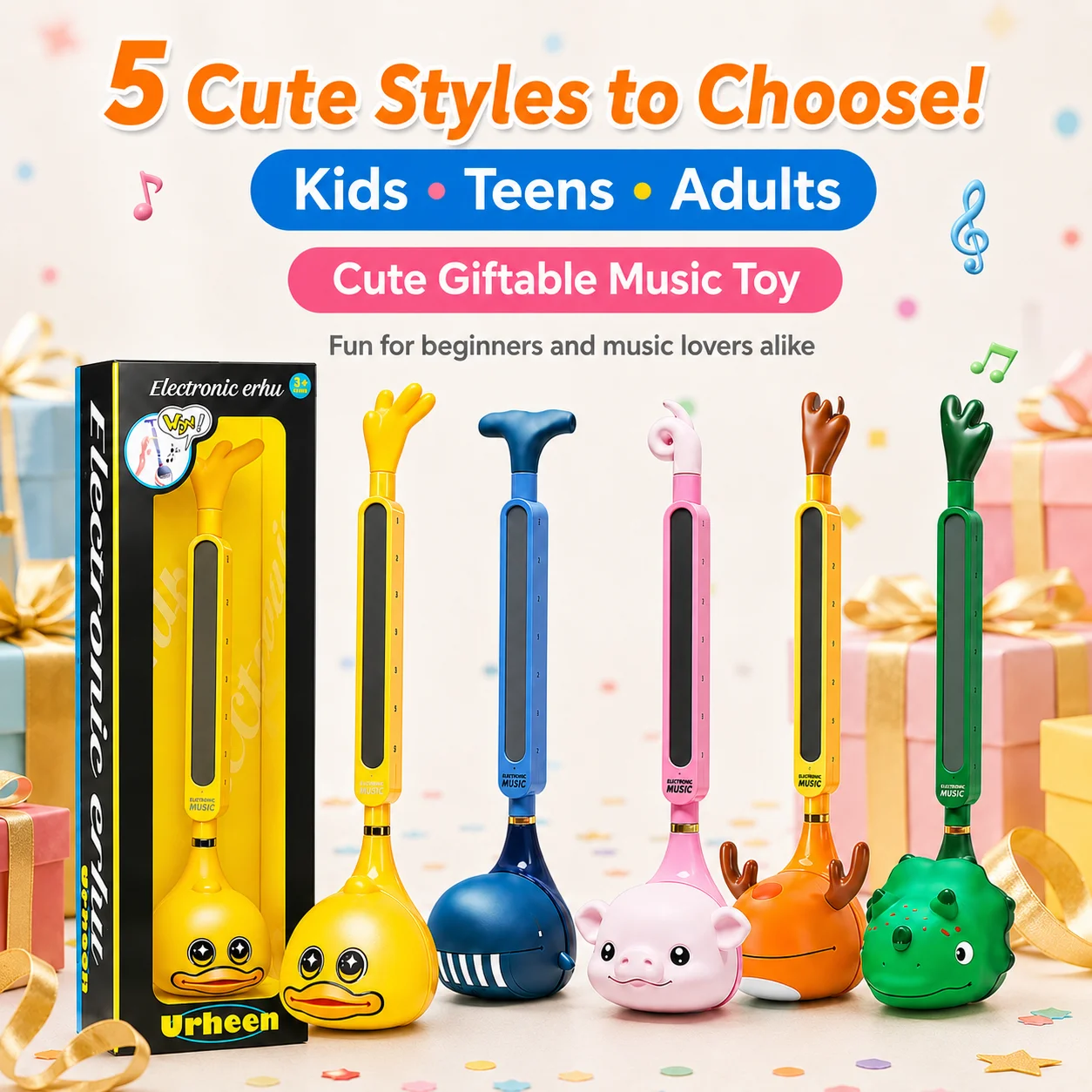 Otamatone Electronic Musical Instrument, USB Charging Music Synthesizer, Kawaii Tadpole Educational Gift for Kids Adults
Otamatone Electronic Musical Instrument, USB Charging Music Synthesizer, Kawaii Tadpole Educational Gift for Kids Adults