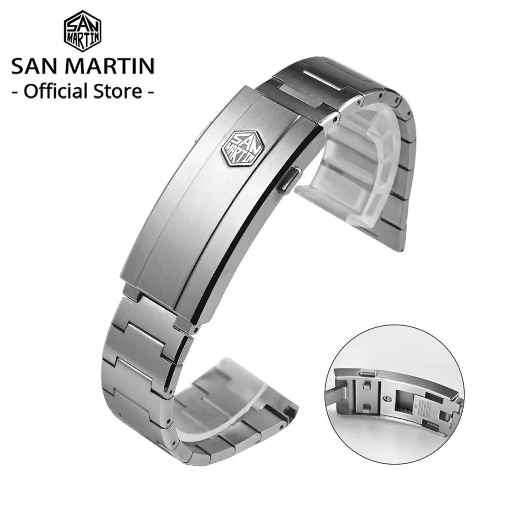 San Martin SN0151 Bracelet 316L Stainless Steel Y Links Strap OTF Adjustable Clasp Watch Parts Strap For 20mm Dedicated Endlinks
San Martin SN0151 Bracelet 316L Stainless Steel Y Links Strap OTF Adjustable Clasp Watch Parts Strap For 20mm Dedicated Endlinks