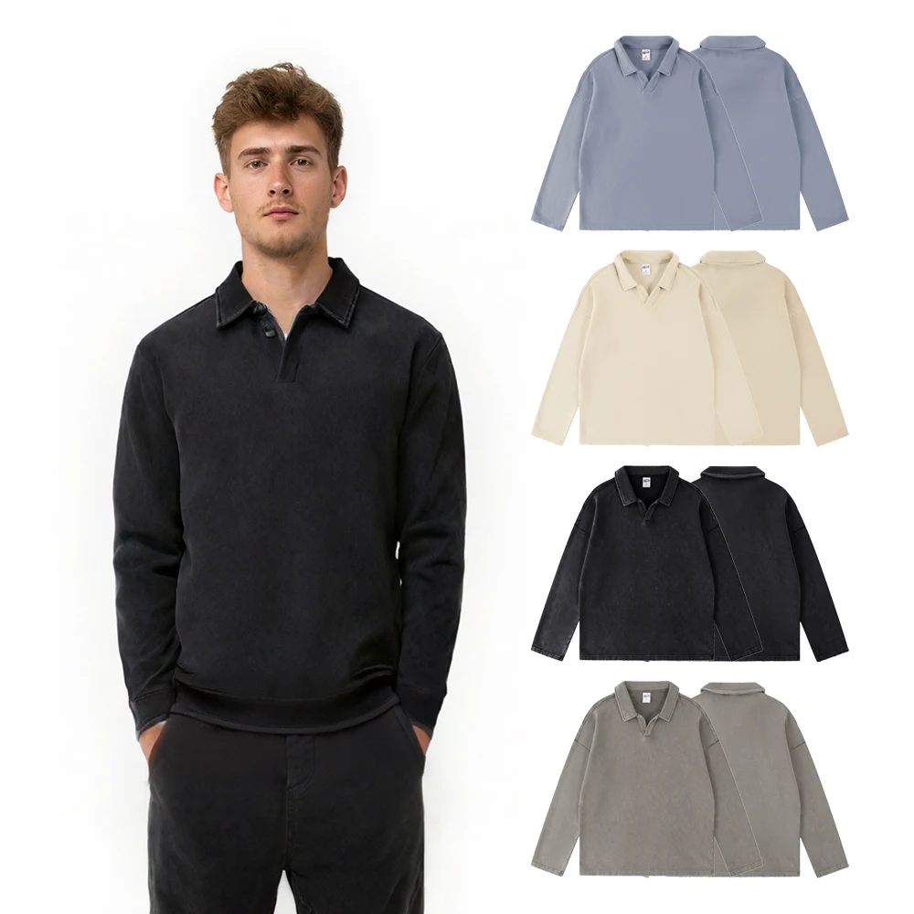 Clothing Man T-shirt Vintage Turn-down Colla Oversized Retro High Street Style Cotton Daily Casual Clothes Men's Long Sleeve Tee
Clothing Man T-shirt Vintage Turn-down Colla Oversized Retro High Street Style Cotton Daily Casual Clothes Men's Long Sleeve Tee