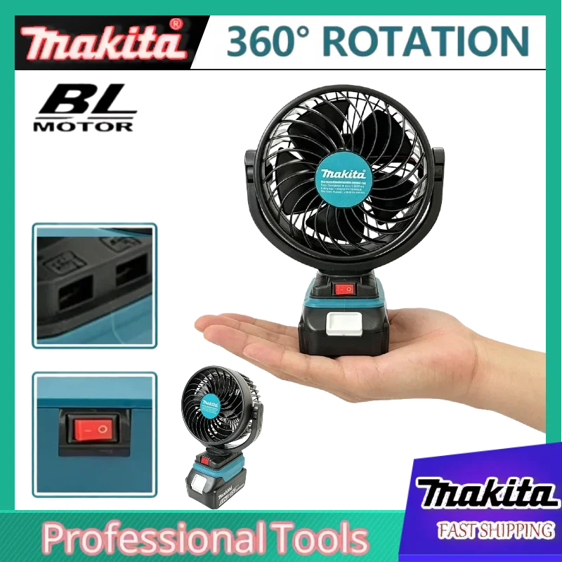 Makita Cordless 5 Inch Portable Cooling Fan With USB Charging Port Adjustable Tilt Mini Air Fan Camping Indoor Outdoor Jobsite
Makita Cordless 5 Inch Portable Cooling Fan With USB Charging Port Adjustable Tilt Mini Air Fan Camping Indoor Outdoor Jobsite