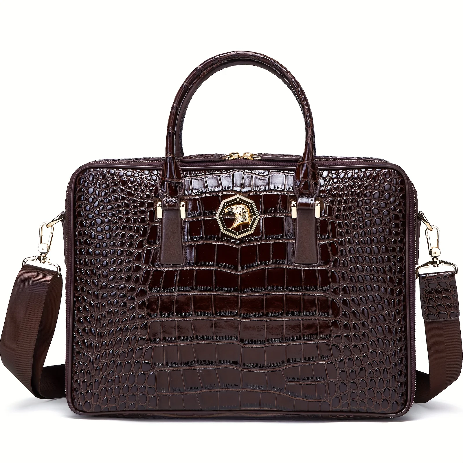 Crocodile Grain Leather Men's Briefcase Large Capacity Business Head Layer Cowhide Handbag Luxury Shoulder Bag
Crocodile Grain Leather Men's Briefcase Large Capacity Business Head Layer Cowhide Handbag Luxury Shoulder Bag