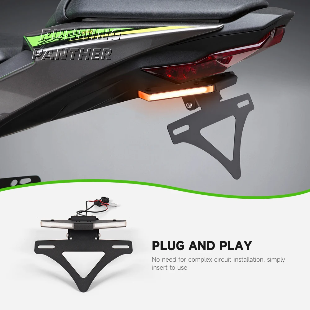 For Kawasaki ZX-6R ZX6R 2024-2025 Motorcycle license plate holder turn signal integrated license plate holder short tail Kit
For Kawasaki ZX-6R ZX6R 2024-2025 Motorcycle license plate holder turn signal integrated license plate holder short tail Kit