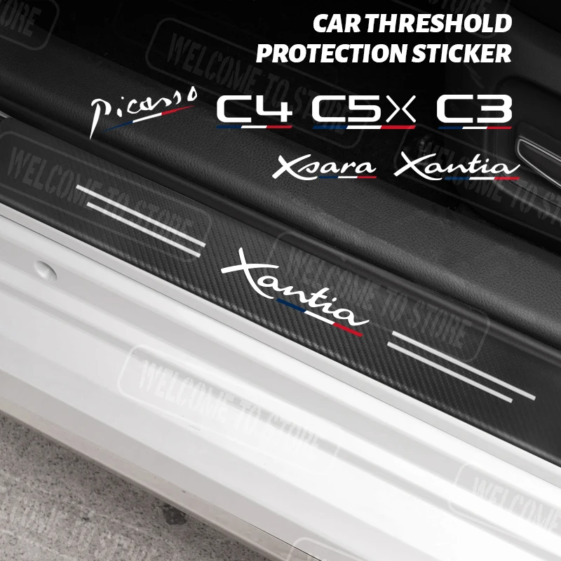 4/5pcs For Citroen C3 C4 C5 X Xsara Picasso Xantia VTS LOGO Auto Door Sill Carbon Fiber Car Sticker Protector Trunk Tailgate
4/5pcs For Citroen C3 C4 C5 X Xsara Picasso Xantia VTS LOGO Auto Door Sill Carbon Fiber Car Sticker Protector Trunk Tailgate