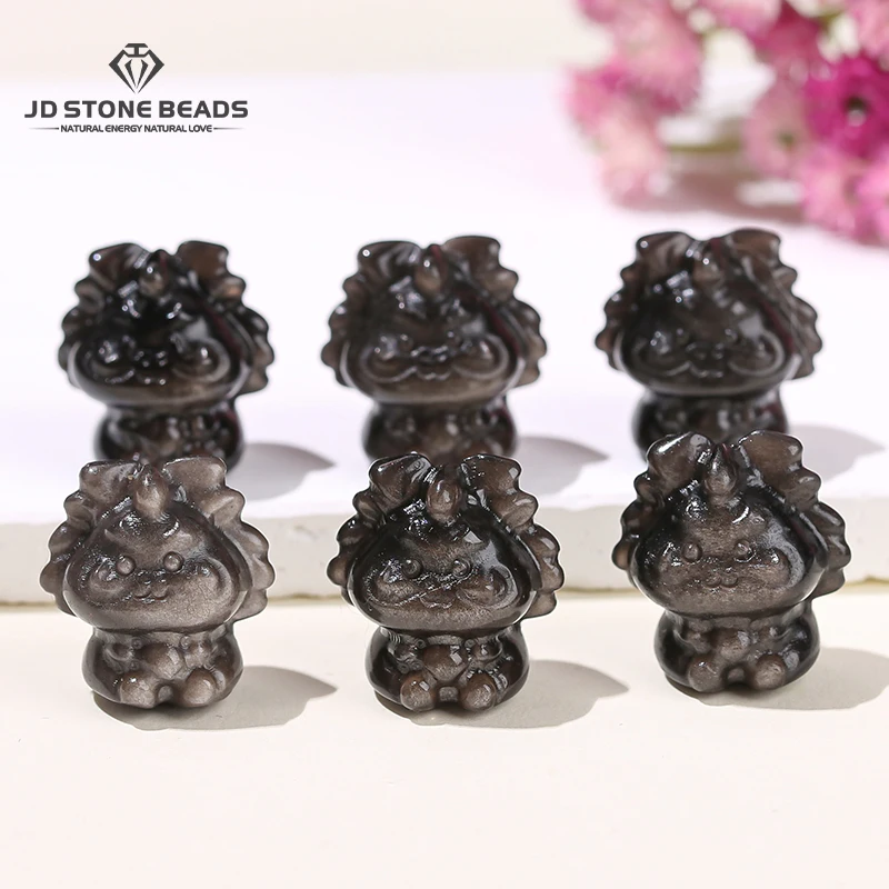1 Pc Natural Stone Silver Obsidian Carved Cartoon Dragon Men With Hole Pendant For Jewelry Making Necklace Bracelet Accessory
1 Pc Natural Stone Silver Obsidian Carved Cartoon Dragon Men With Hole Pendant For Jewelry Making Necklace Bracelet Accessory