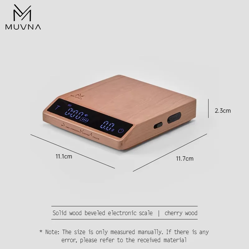 MUVNA 0.1/g High Precision Professional Coffee Scale Solid Wood / Beveled Electronic Scale Espresso Electronic Scale
MUVNA 0.1/g High Precision Professional Coffee Scale Solid Wood / Beveled Electronic Scale Espresso Electronic Scale