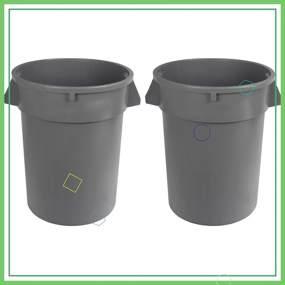 Heavy Duty Round Trash Can, Grey, 32 Gallon (Pack of 2) - Durable and Reliable
Heavy Duty Round Trash Can, Grey, 32 Gallon (Pack of 2) - Durable and Reliable