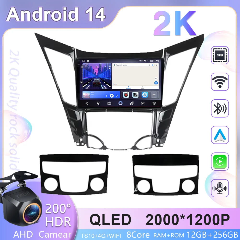 Android 14 4G WIFI Head Unit For Hyundai Sonata 6 YF 2009 - 2014 Car Radio Multimedia Player Stereo GPS Navigation Carplay 2din
Android 14 4G WIFI Head Unit For Hyundai Sonata 6 YF 2009 - 2014 Car Radio Multimedia Player Stereo GPS Navigation Carplay 2din