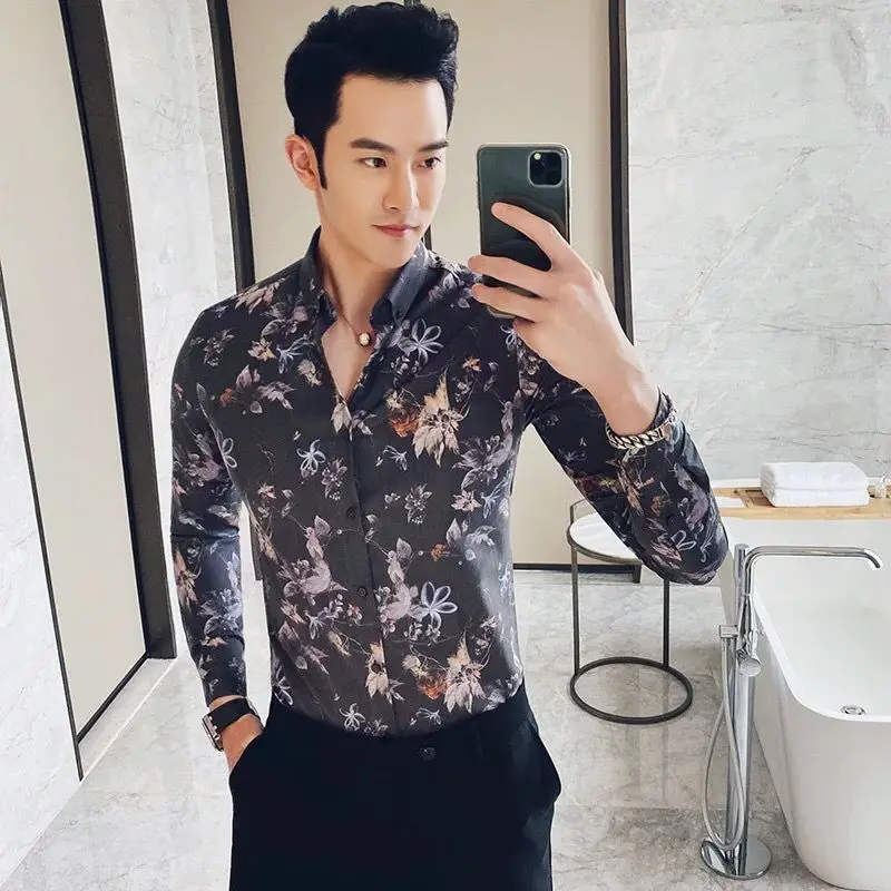 Men Long Sleeve Floral Printed Shirt Autumn New Arrival Korean Trendy Slim Fit Stylish High End Wrinkle Free Casual
Men Long Sleeve Floral Printed Shirt Autumn New Arrival Korean Trendy Slim Fit Stylish High End Wrinkle Free Casual