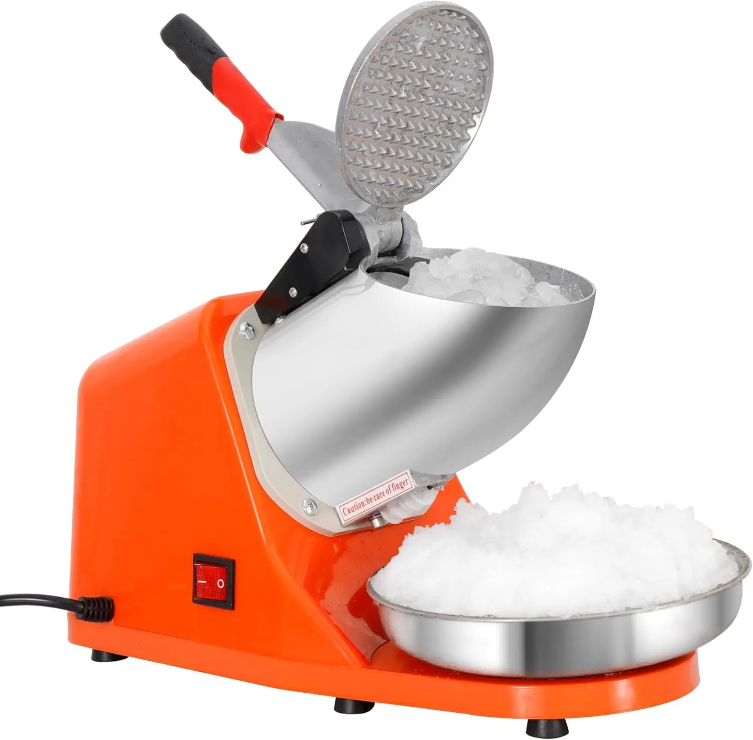 300W Electric Ice Crusher, 2000r/min Stainless Steel Blade, Shaved Ice Snow Cone Maker, Orange
300W Electric Ice Crusher, 2000r/min Stainless Steel Blade, Shaved Ice Snow Cone Maker, Orange