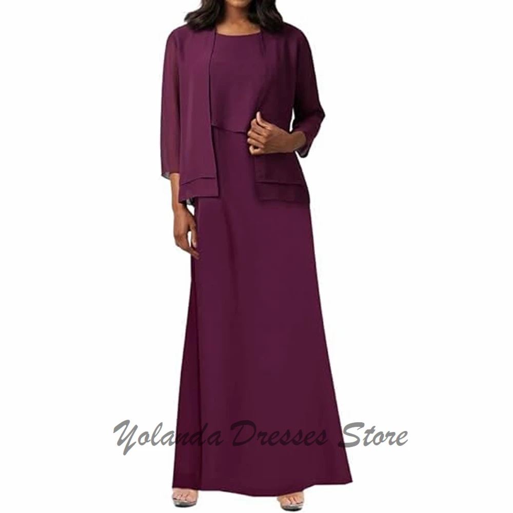 Customized 2 Pieces Mother of The Bride Dresses 3/4 Sleeves A Line Formal Evening Gown Scoop Neck Wedding Guest Dress Zipper
Customized 2 Pieces Mother of The Bride Dresses 3/4 Sleeves A Line Formal Evening Gown Scoop Neck Wedding Guest Dress Zipper