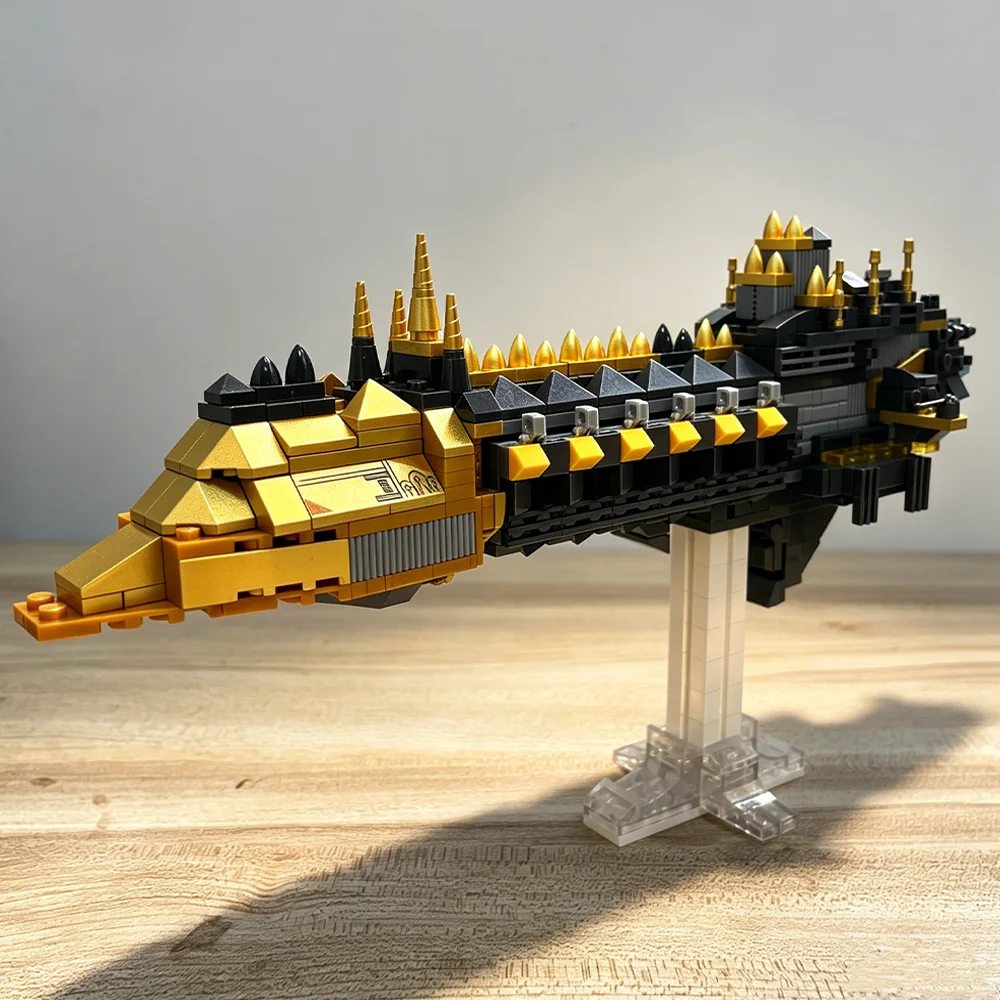 558PCS Space Battleship Building Blocks Lunar Class Cruiser Starplan Invisible Battlefleet Gothic Warship Model DIY Assembly Gif
558PCS Space Battleship Building Blocks Lunar Class Cruiser Starplan Invisible Battlefleet Gothic Warship Model DIY Assembly Gif