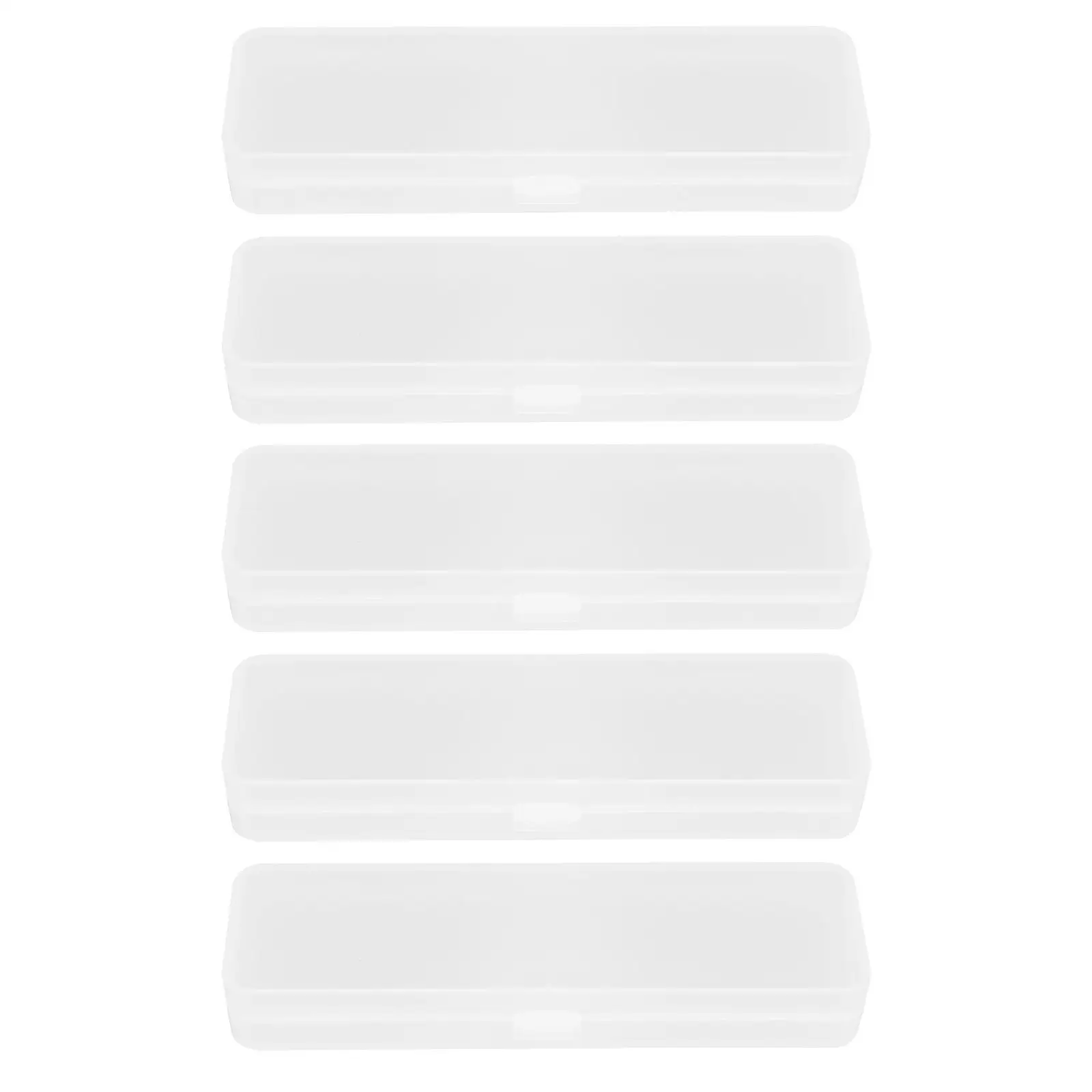 5Pcs Stationery Transparent Plastic Pencil Case Holder Oblong Design Durable Sturdy Oblong Storage Box Student Supplies
5Pcs Stationery Transparent Plastic Pencil Case Holder Oblong Design Durable Sturdy Oblong Storage Box Student Supplies