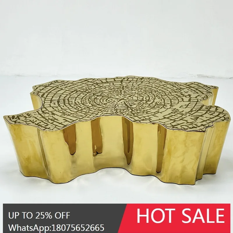 MJY Irregular Stainless Steel Tree Root Coffee Table for Living Room Home Use Light Luxury Coffee Table
MJY Irregular Stainless Steel Tree Root Coffee Table for Living Room Home Use Light Luxury Coffee Table