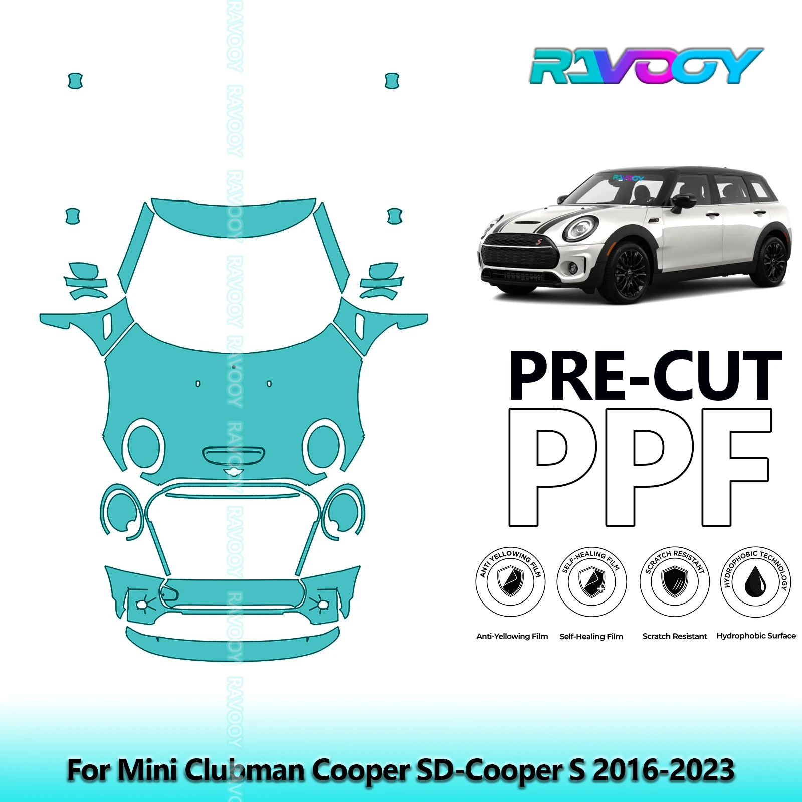 Автомобильный передний комплект, прозрачный бюстгальтер, предварительно вырезанная защитная пленка PPF для Mini Clubman Cooper SD-Cooper S 2016-2023
Автомобильный передний комплект, прозрачный бюстгальтер, предварительно вырезанная защитная пленка PPF для Mini Clubman Cooper SD-Cooper S 2016-2023