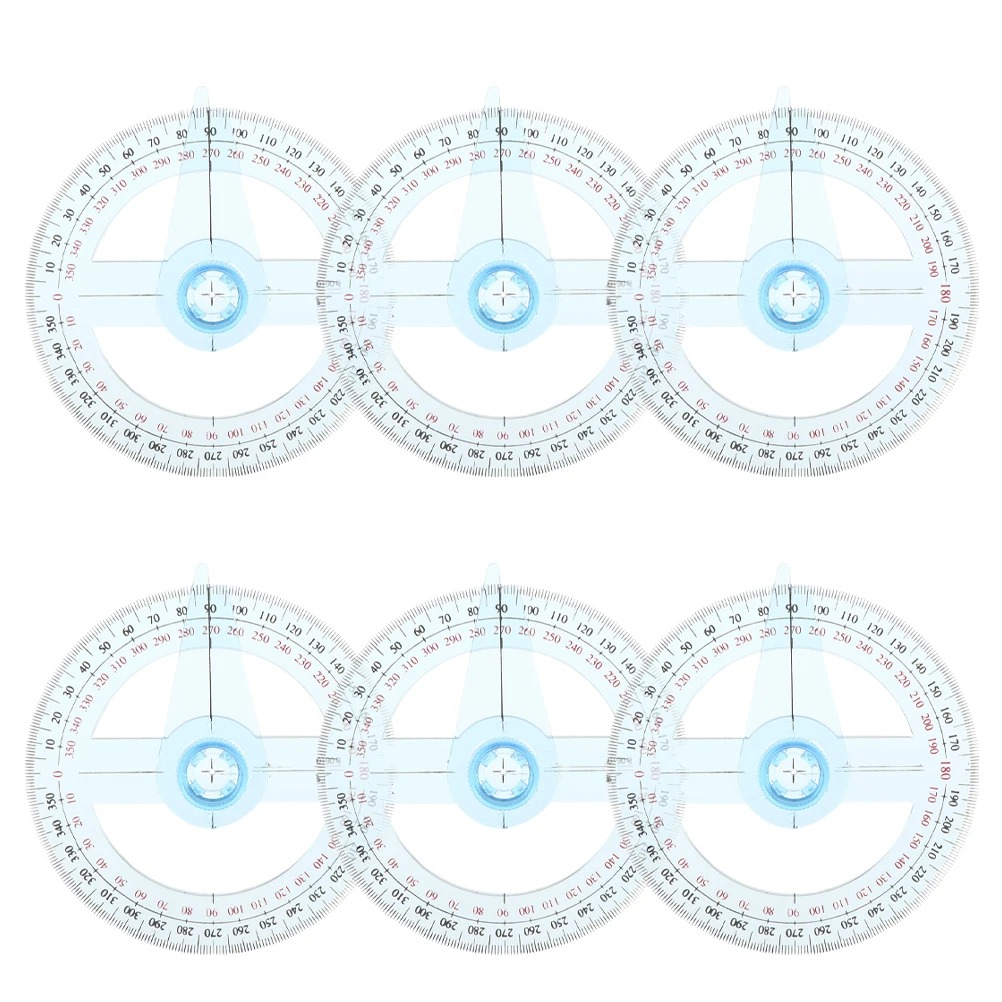 6pcs Protractor Clear Circle Round Ruler Angle Measuring Tool for Drawing Drafting Plastic Round Math Supplies
6pcs Protractor Clear Circle Round Ruler Angle Measuring Tool for Drawing Drafting Plastic Round Math Supplies