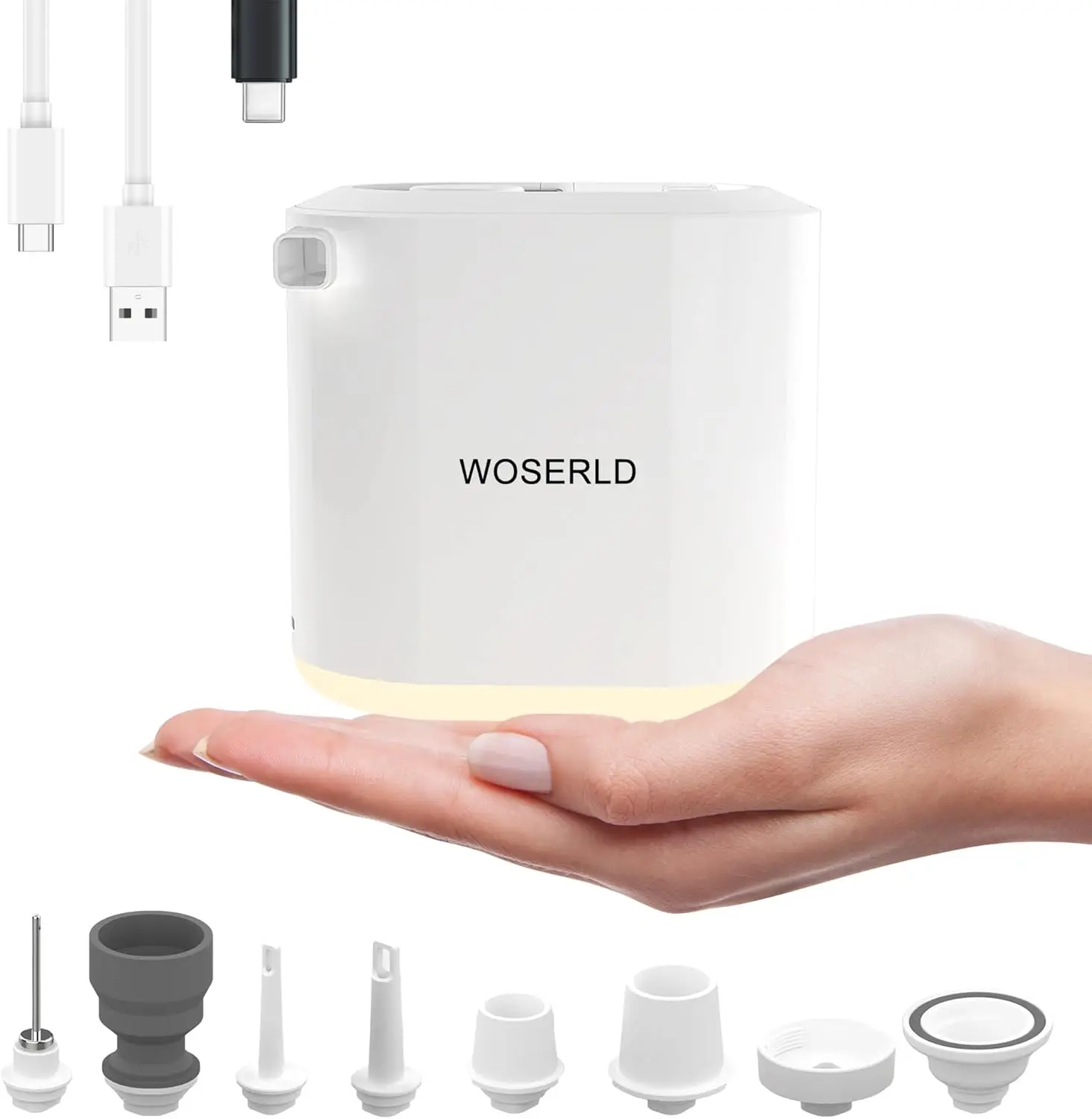 Electric Air Pump 3600mAh Battery USB to Quick Inflate Deflate for Pool Air Mattress Airbed Swimming Ring Vacuum Bags Basketball
Electric Air Pump 3600mAh Battery USB to Quick Inflate Deflate for Pool Air Mattress Airbed Swimming Ring Vacuum Bags Basketball