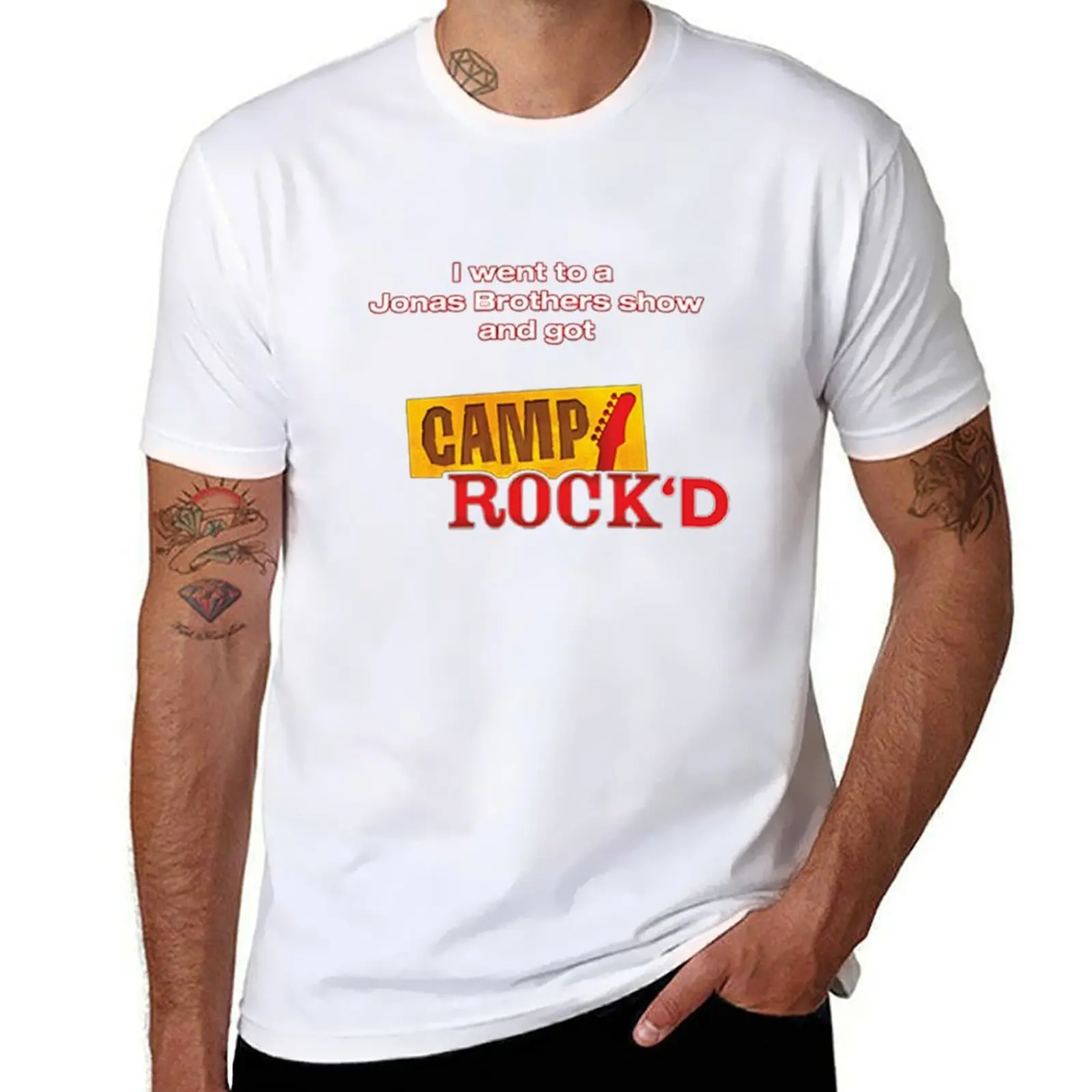 I went to a Jonas Brothers show and got Camp Rock'D T-Shirt plus size tops anime shirt quick-drying mens clothes
I went to a Jonas Brothers show and got Camp Rock'D T-Shirt plus size tops anime shirt quick-drying mens clothes