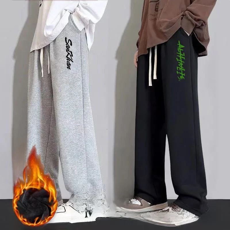 Men's Fce Lined Straight Leg Pants Autumn Winter Casual Spor Loose Fit Versatile Comfortable Faionable Printed Trousers
Men's Fce Lined Straight Leg Pants Autumn Winter Casual Spor Loose Fit Versatile Comfortable Faionable Printed Trousers