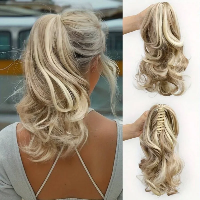 Elegant Short Curly Wavy Claw Clip Ponytail – Synthetic Hair Extension, Fashion, Daily & Party Wear, Easy to Use
Elegant Short Curly Wavy Claw Clip Ponytail – Synthetic Hair Extension, Fashion, Daily & Party Wear, Easy to Use