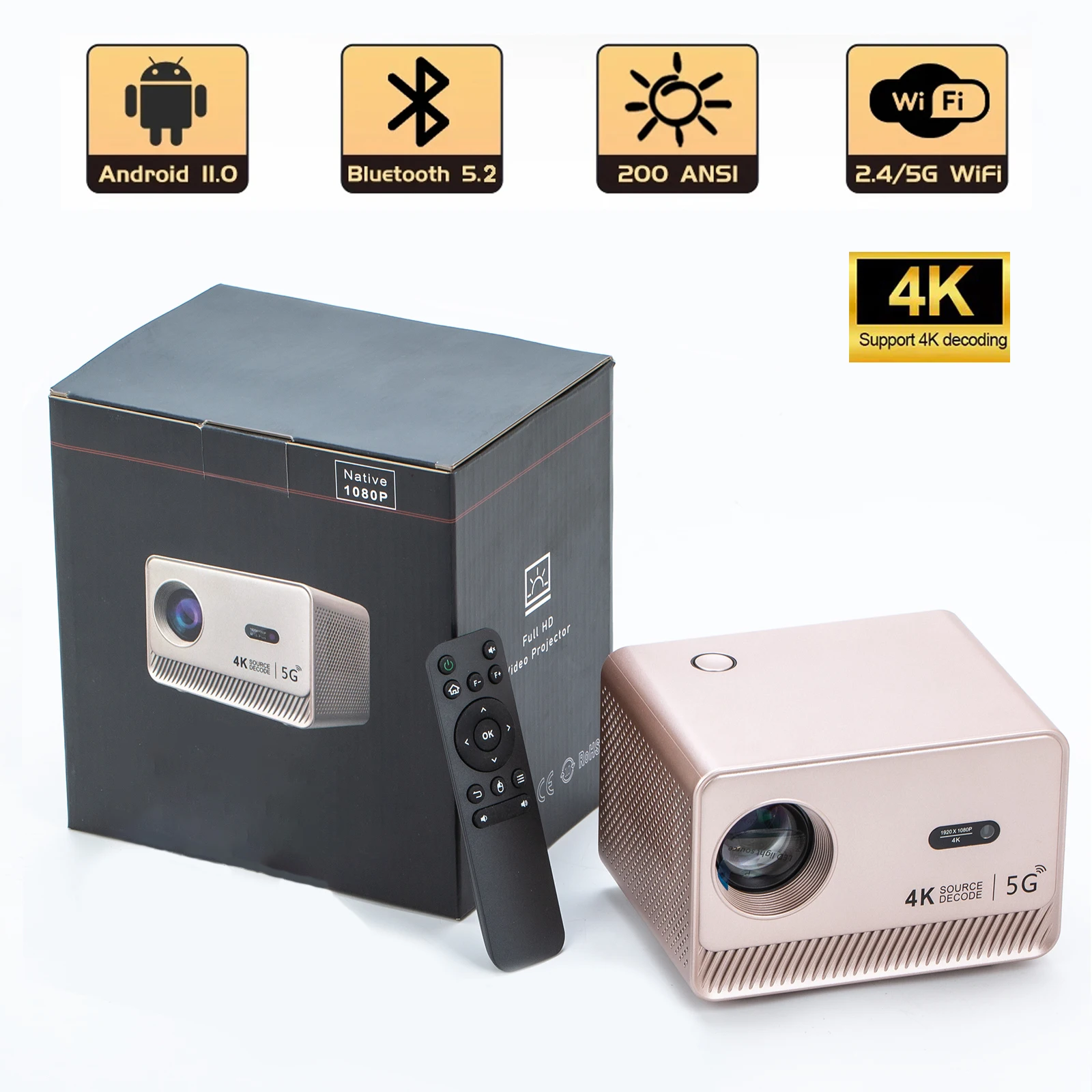 4K HD Projector WIFI 6 Smart Same Screen M10 Plus Projector 4G 5G Dual Band WIFI BT 5.0 Projector Auto Focus Home Projector
4K HD Projector WIFI 6 Smart Same Screen M10 Plus Projector 4G 5G Dual Band WIFI BT 5.0 Projector Auto Focus Home Projector