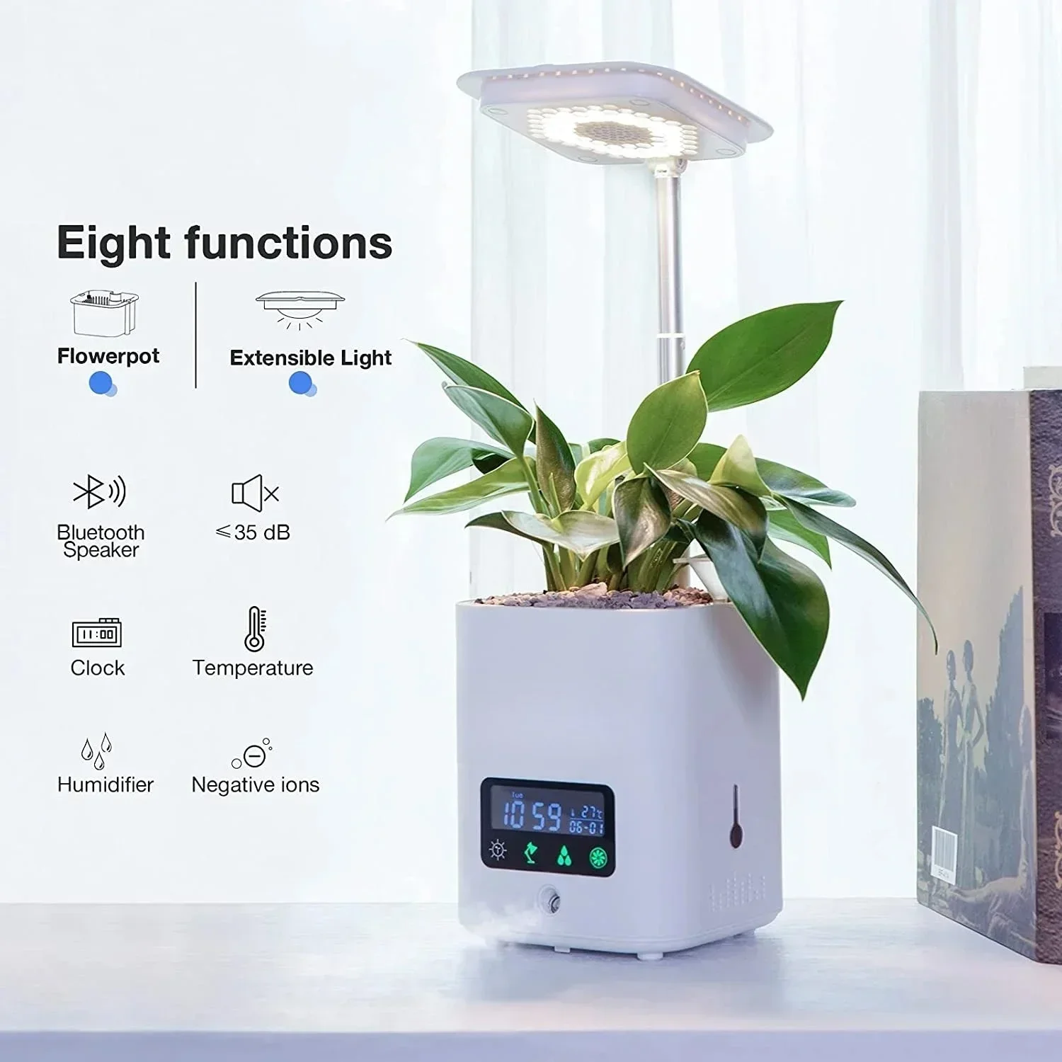 Mini Smart Garden Planter Balcony Flowerpot Indoor Growing Light Intelligent Hydroponic Systems & wireless speaker & humidifier
Mini Smart Garden Planter Balcony Flowerpot Indoor Growing Light Intelligent Hydroponic Systems & wireless speaker & humidifier