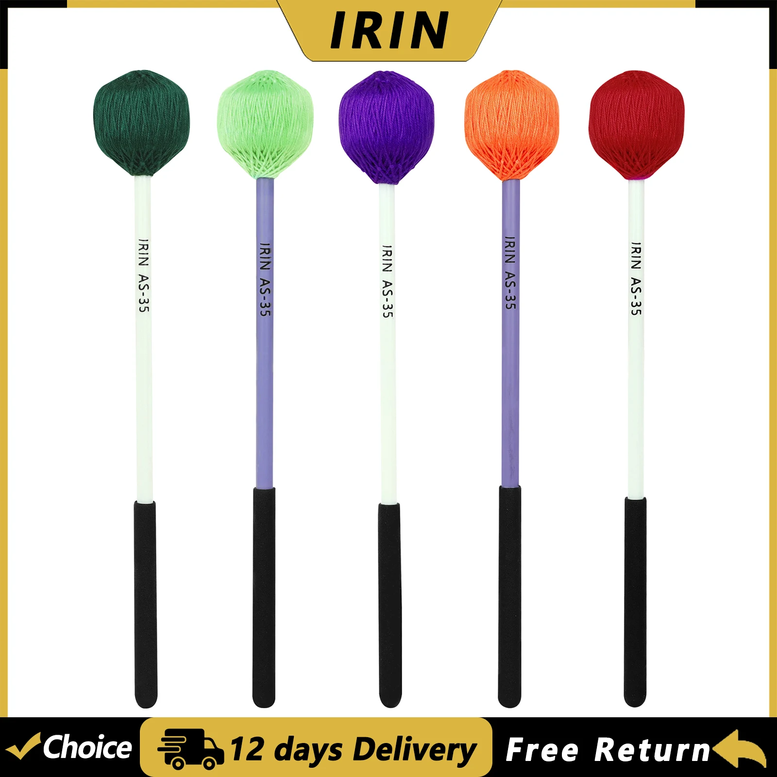IRIN AS-35 Marimba Drumsticks Mallet Race Steel Fiber Marimba Drum Sticks Professional Percussion Instrument Parts & Accessories
IRIN AS-35 Marimba Drumsticks Mallet Race Steel Fiber Marimba Drum Sticks Professional Percussion Instrument Parts & Accessories