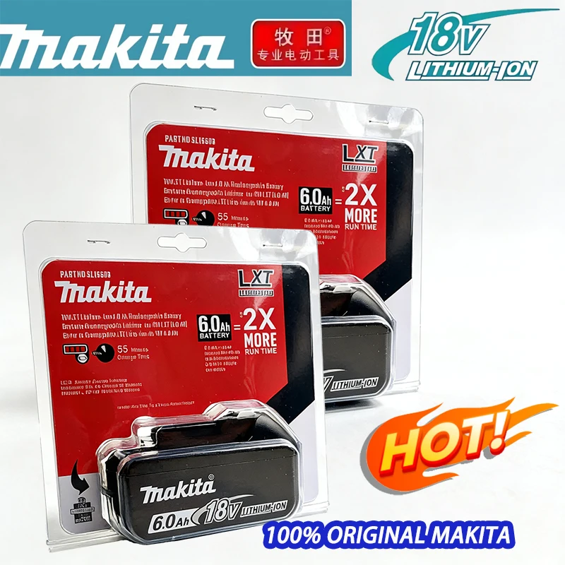 Литиевая батарея Makita 6.0 Ач BL1860 BL1850B BL1840 BL1830 для шуруповерта и зарядное устройство, 18В, сменные аккумуляторы для электроинструментов.
Литиевая батарея Makita 6.0 Ач BL1860 BL1850B BL1840 BL1830 для шуруповерта и зарядное устройство, 18В, сменные аккумуляторы для электроинструментов.