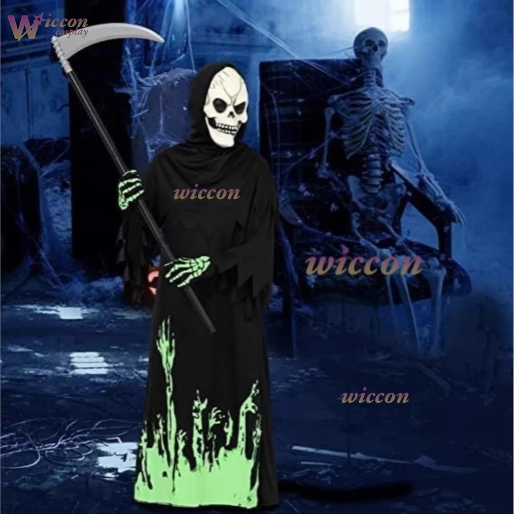 Cos Room Performance Costumes Luminous Halloween Cloak Halloween Skull Horror Mask Halloween Dress Up Role Playing Luminous
Cos Room Performance Costumes Luminous Halloween Cloak Halloween Skull Horror Mask Halloween Dress Up Role Playing Luminous