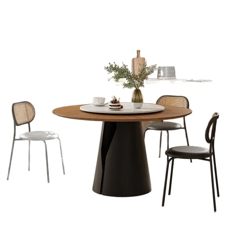 Solid wood French dining household antique small apartment round dining retro round walnut dining
Solid wood French dining household antique small apartment round dining retro round walnut dining