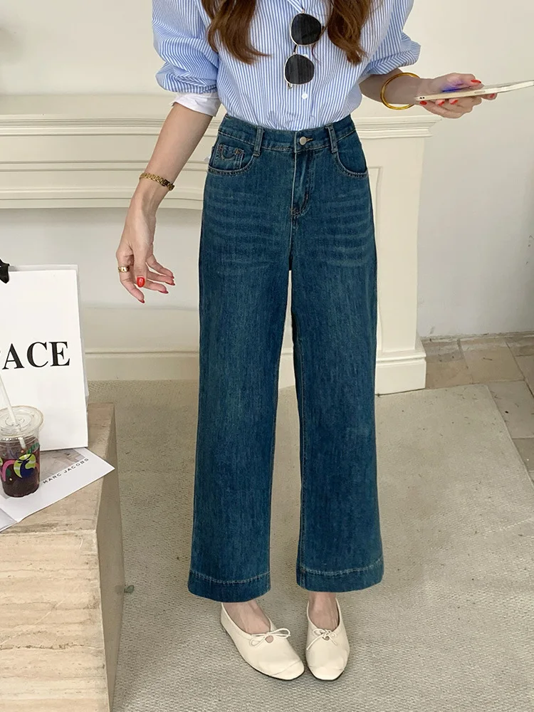 High Waist Wide Leg Jeans Women's plus Size Spring 2026 High Elasticity Straight Cut Slimming Denim Pants Trendy Blue
High Waist Wide Leg Jeans Women's plus Size Spring 2026 High Elasticity Straight Cut Slimming Denim Pants Trendy Blue