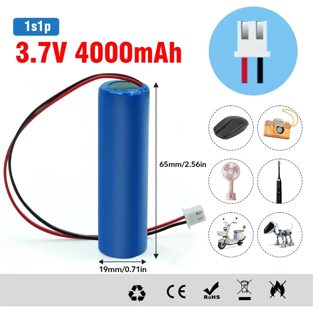 3.7V 1S1P 4000mAh 18650 Rechargeable Lithium Battery Pack for Fishing LED Light Bluetooth Speaker Emergency DIY batteries
3.7V 1S1P 4000mAh 18650 Rechargeable Lithium Battery Pack for Fishing LED Light Bluetooth Speaker Emergency DIY batteries