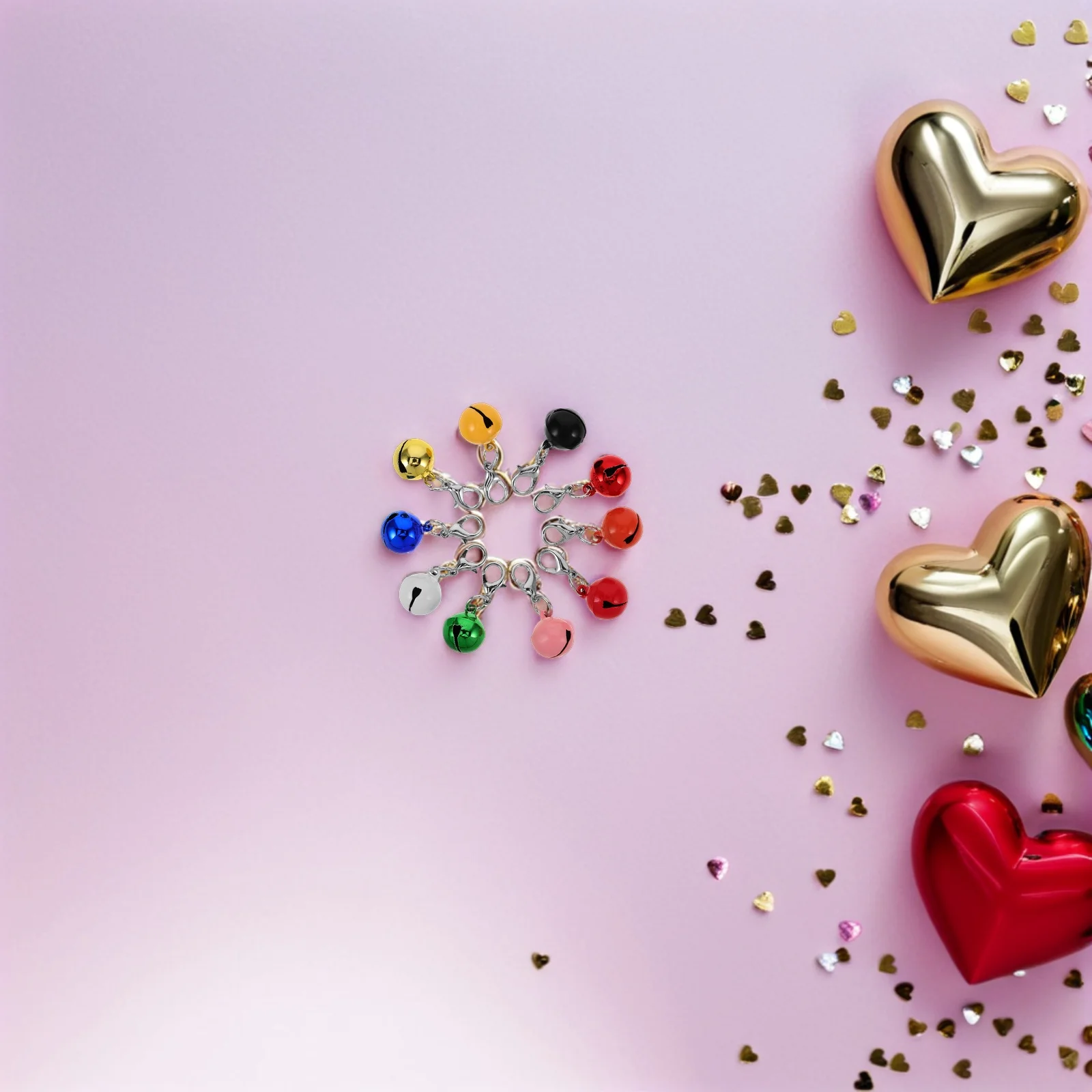 10Pcs Pet Collar Bells Colorful Design DIY Locator Durable Hook Universal Fit Cat Dog Decorative Bells for Dog Collars
10Pcs Pet Collar Bells Colorful Design DIY Locator Durable Hook Universal Fit Cat Dog Decorative Bells for Dog Collars