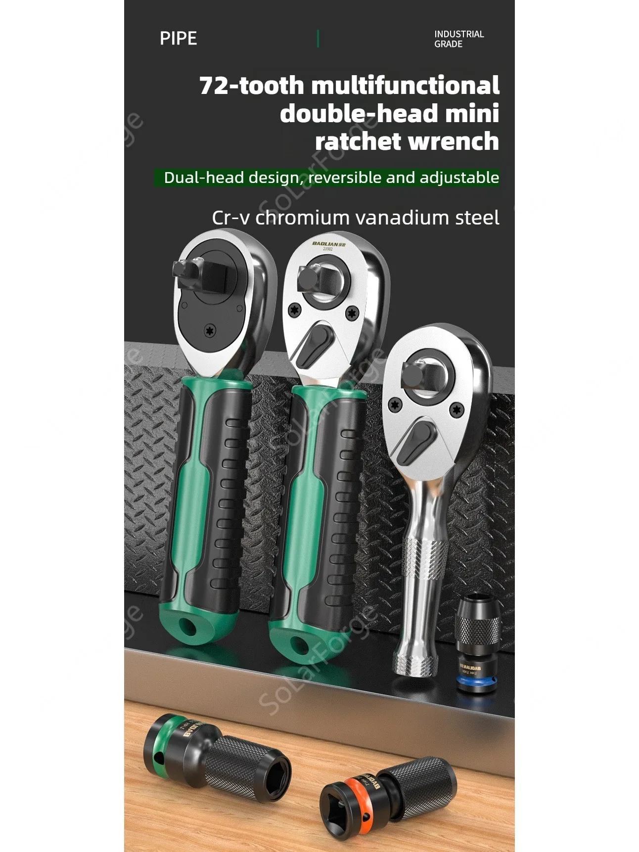 BAOLIAN Mini 72 Tooth Ratchet Socket Wrench, 1/2'' & 1/4'' & 3/8'' 3 in 1 Wrench, Automotive Repair Tool Multifunctional Wrench
BAOLIAN Mini 72 Tooth Ratchet Socket Wrench, 1/2'' & 1/4'' & 3/8'' 3 in 1 Wrench, Automotive Repair Tool Multifunctional Wrench