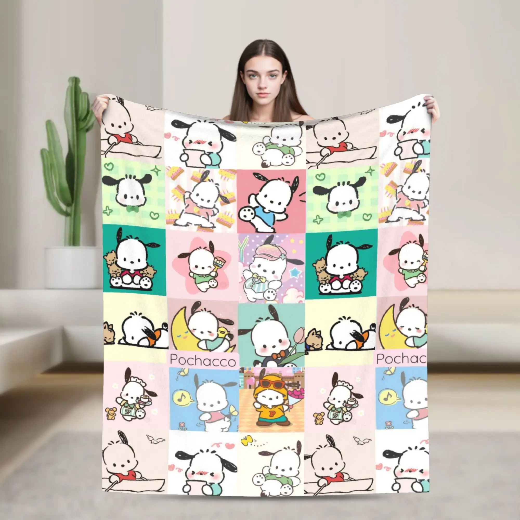 Pochacco Cartoon Dog Blanket Flannel Awesome Breathable Throw Blanket for Home Restaurant Summer
Pochacco Cartoon Dog Blanket Flannel Awesome Breathable Throw Blanket for Home Restaurant Summer
