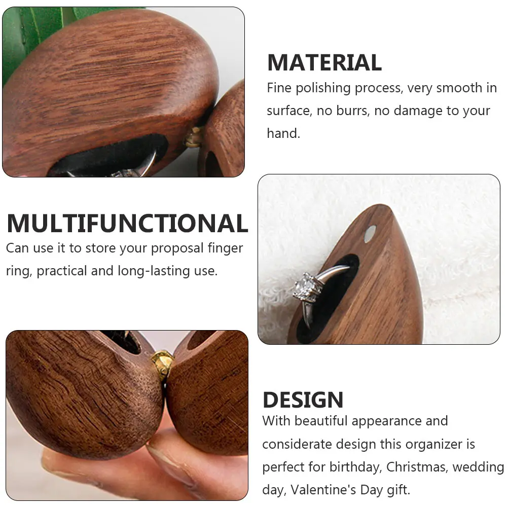 1pc Solid Wood Heart-Shaped Ring Case Retro Ring Storage Box Brown Elegant Display Packaging Organizer For Wedding Proposal Gift
1pc Solid Wood Heart-Shaped Ring Case Retro Ring Storage Box Brown Elegant Display Packaging Organizer For Wedding Proposal Gift