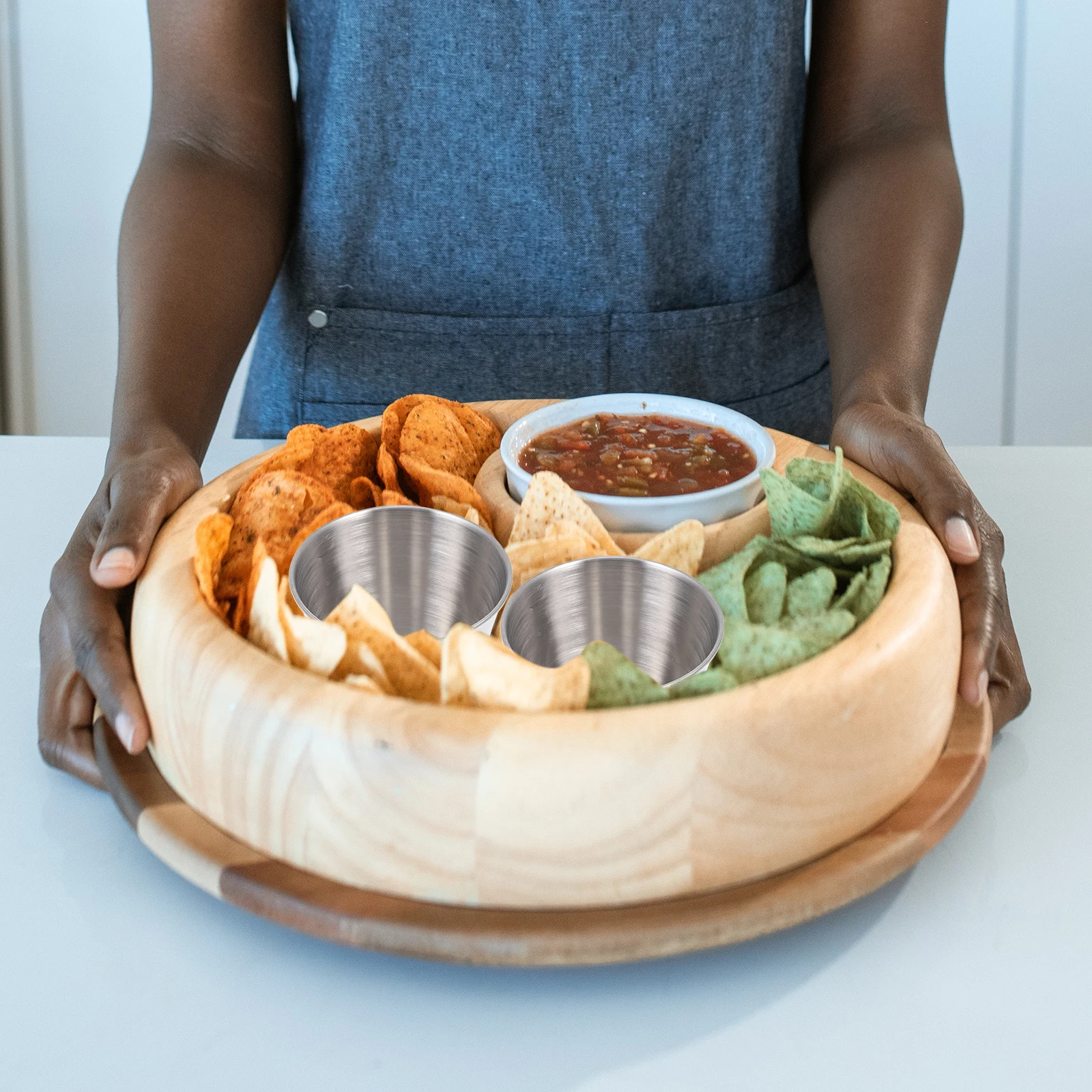 2pcs Stainless Steel Sauce Cup Dipping Dish Kitchen Supplies Condiment Cups Salad Bowls Easy Clean Corrosion Resistant Healthy 
2pcs Stainless Steel Sauce Cup Dipping Dish Kitchen Supplies Condiment Cups Salad Bowls Easy Clean Corrosion Resistant Healthy