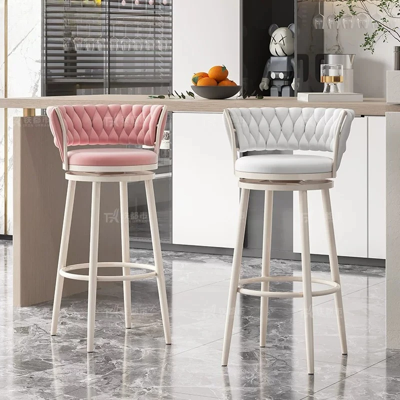 Swivel Bar Stool Luxury High Foot Counter Chair for Cafe Modern Velvet Kitchen Seat with Back Premium Pub Chairs for Reception
Swivel Bar Stool Luxury High Foot Counter Chair for Cafe Modern Velvet Kitchen Seat with Back Premium Pub Chairs for Reception