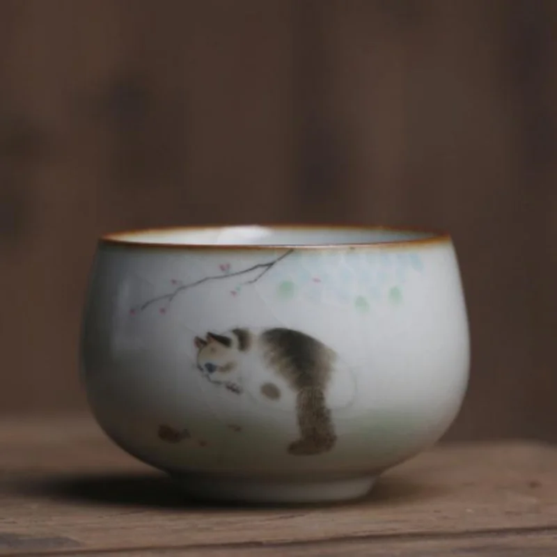 China Ruyao Porcelain 90MLLongevity Animal Wealth Cat Cup Tea Cups Creative
China Ruyao Porcelain 90MLLongevity Animal Wealth Cat Cup Tea Cups Creative