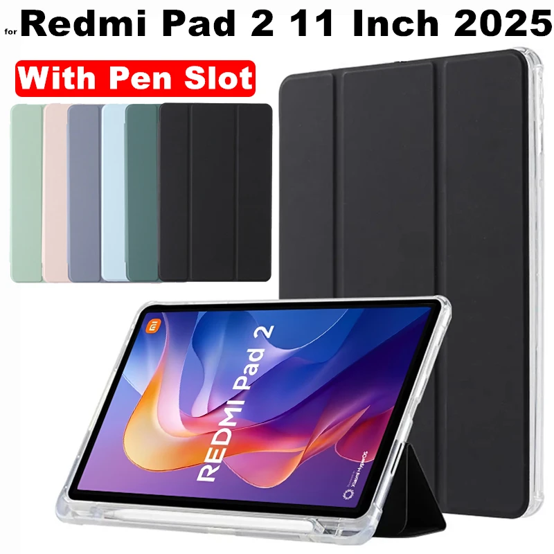 for Xiaomi Redmi Pad 2 11 Inch 2025 Acrylic Clear Tablet Case for Redmi Pad2 11" 2025 With Pen Slot Smart Leather Cover
for Xiaomi Redmi Pad 2 11 Inch 2025 Acrylic Clear Tablet Case for Redmi Pad2 11" 2025 With Pen Slot Smart Leather Cover