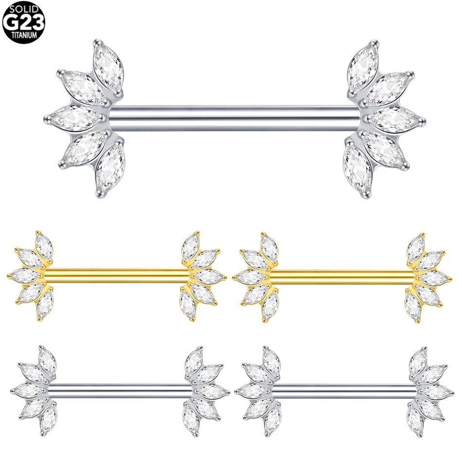 1PC 14G Titanium Nipple Barbell Piercings 14mm 16mm Marquise CZ Cluster Nipple Shield Rings Navel Ear Piercings Sexy Jewelry
1PC 14G Titanium Nipple Barbell Piercings 14mm 16mm Marquise CZ Cluster Nipple Shield Rings Navel Ear Piercings Sexy Jewelry