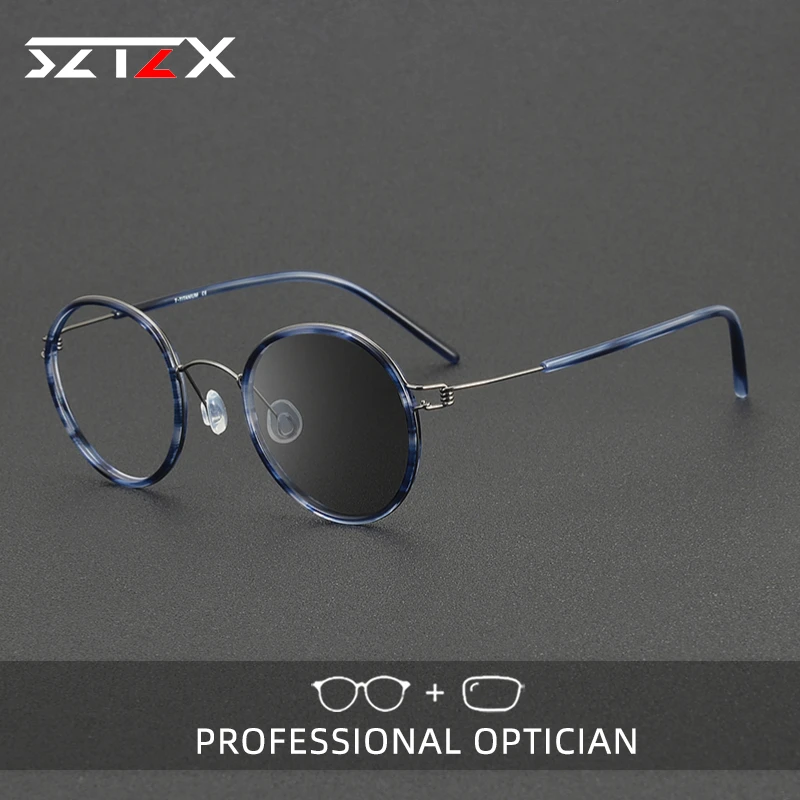 SZTZX Fashion Retro Round Frame Acetate Anti Blue Light Glasses Men Women Reading Glasses Prescription Photochromic Glasses81050
SZTZX Fashion Retro Round Frame Acetate Anti Blue Light Glasses Men Women Reading Glasses Prescription Photochromic Glasses81050