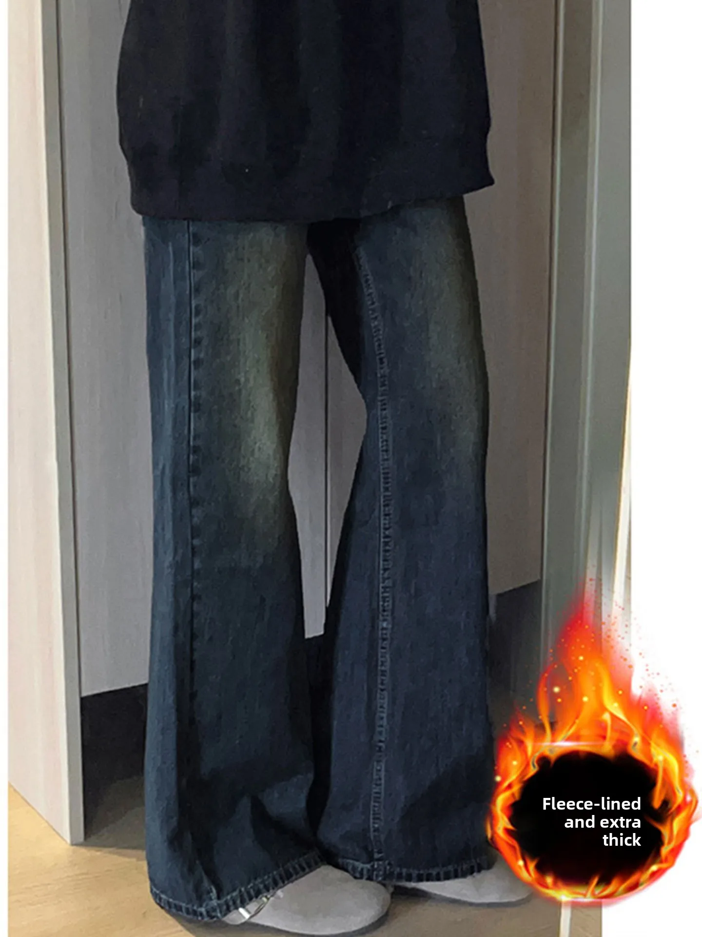 Women's Bootcut Jeans High Waist Thickened Fleece Autumn Winter Slimming Denim Pants Casual Wear Casual Daily Commute
Women's Bootcut Jeans High Waist Thickened Fleece Autumn Winter Slimming Denim Pants Casual Wear Casual Daily Commute