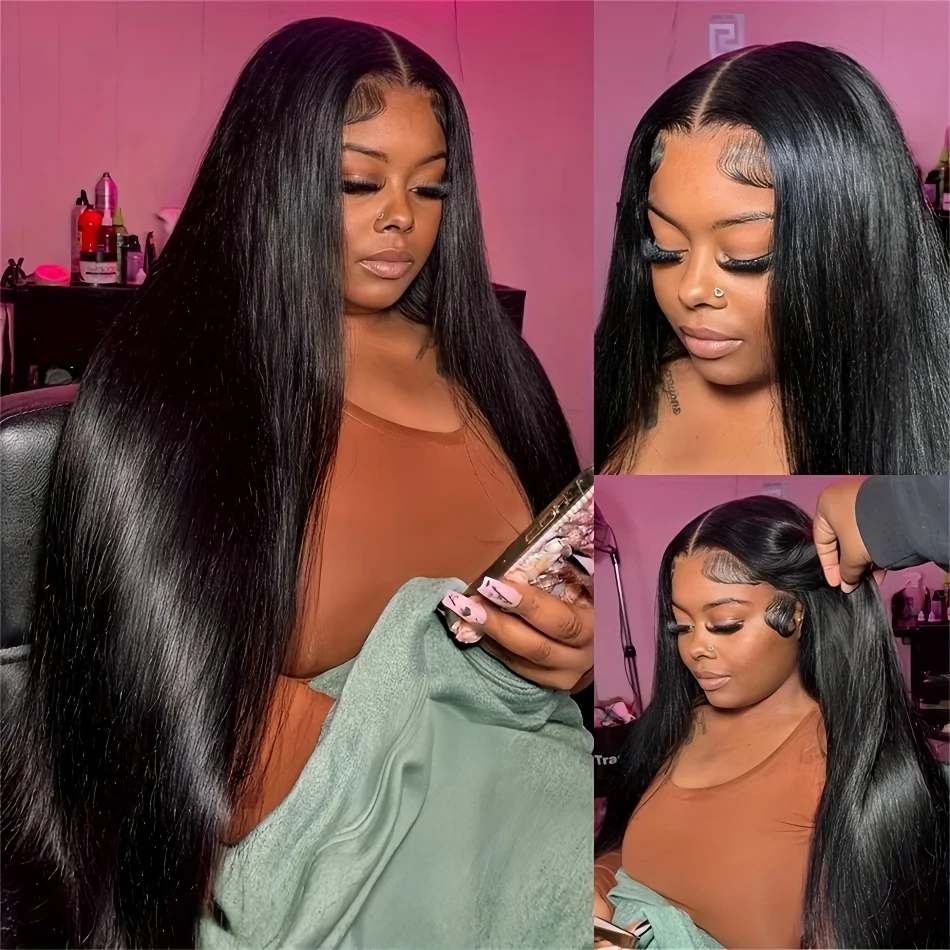 40 Inch Bone Straight Hd Transparent Lace Frontal Wig 13X6 13X4 Black Lace Front Wig Natural Human Hair Brazilian Preplucked Wig
40 Inch Bone Straight Hd Transparent Lace Frontal Wig 13X6 13X4 Black Lace Front Wig Natural Human Hair Brazilian Preplucked Wig