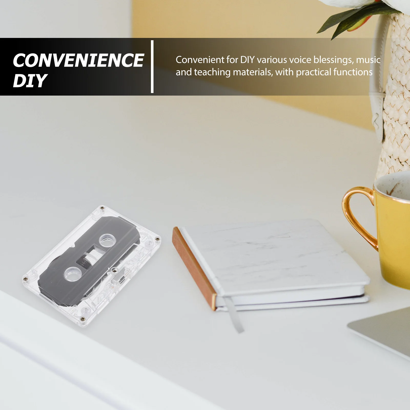 2pcs Blank Cassette Tapes 30 Min Recording Time Voice Audio Tape Low Noise Transparent Shell Retro Style Household Gift
2pcs Blank Cassette Tapes 30 Min Recording Time Voice Audio Tape Low Noise Transparent Shell Retro Style Household Gift