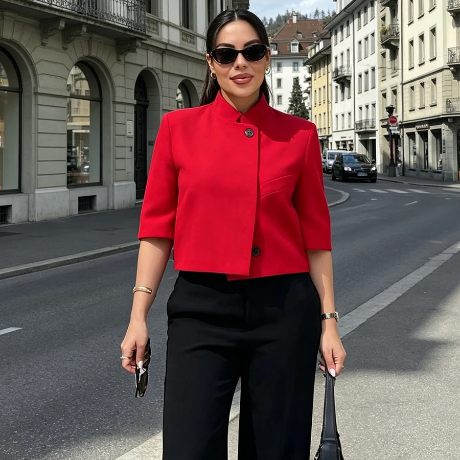 Women Vintage Slim Jacket Spring Women Trends Elegant Napoleon Jackets Ladies High Street Chic Shoulder Padded Blazer
Women Vintage Slim Jacket Spring Women Trends Elegant Napoleon Jackets Ladies High Street Chic Shoulder Padded Blazer
