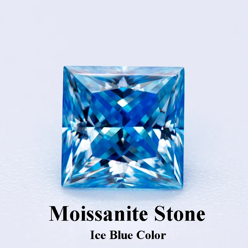 Moissanite Stone Princess Cut Ice Blue Color Lab Grown Diamond Charms DIY Jewelry Making Materials with GRA Certificate
Moissanite Stone Princess Cut Ice Blue Color Lab Grown Diamond Charms DIY Jewelry Making Materials with GRA Certificate