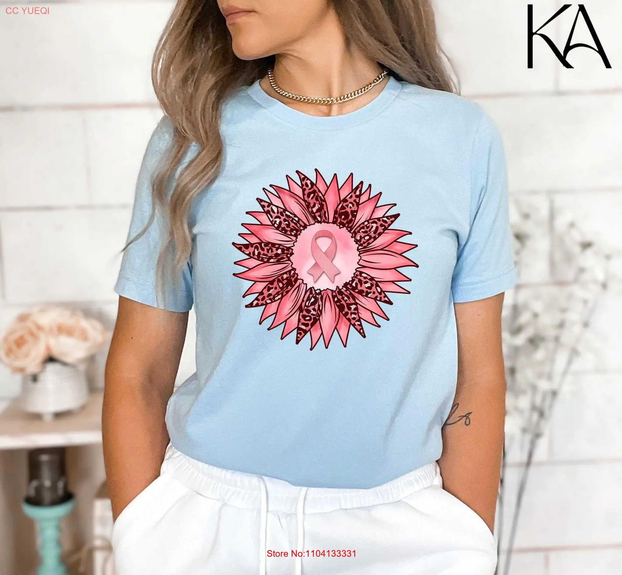 Floral Pink Ribbon T Shirt Breast Cancer Awareness For Women Survivor Support Family long or short sleeves
Floral Pink Ribbon T Shirt Breast Cancer Awareness For Women Survivor Support Family long or short sleeves